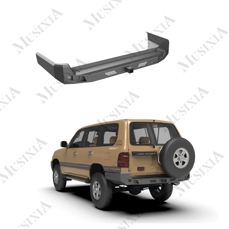 

Design Musixia Hot Sale 4x4 Off-road Vehicle Parts Rear Bar Wholesale Steel Bumper for Toyota Land Cruiser100 Rear Bumper