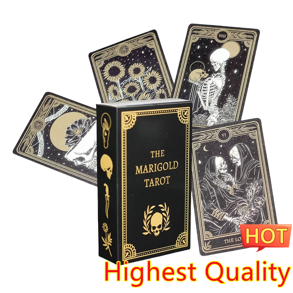 12X7cm Augury Marigold Tarot Without Guide Book Fate  Decks Board Game  Prophesy Tarot Cards Oracle Card