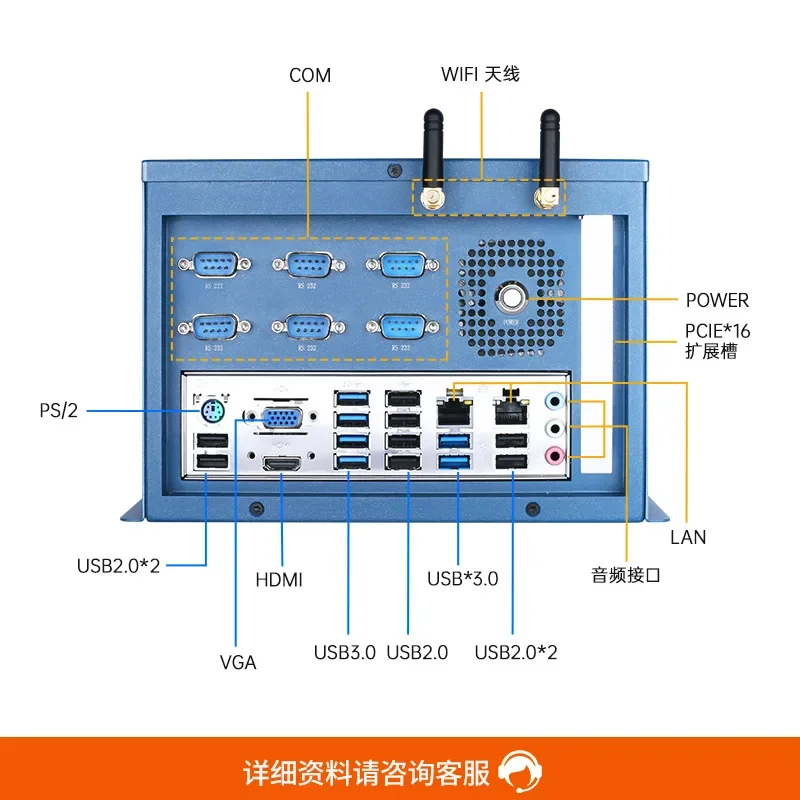 مضيف IPC صغير، متوافق مع أنظمة متعددة (Android/Linux/Windows/Ubuntu)، منفذ شبكة متعددة