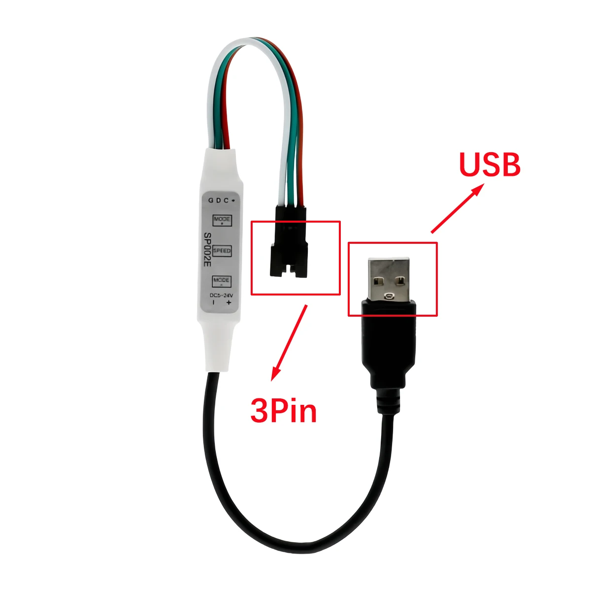 SP002E Controller 3 Keys Phantom Mini Controller Phantom USB Controller You Phantom DC Head 5-12V