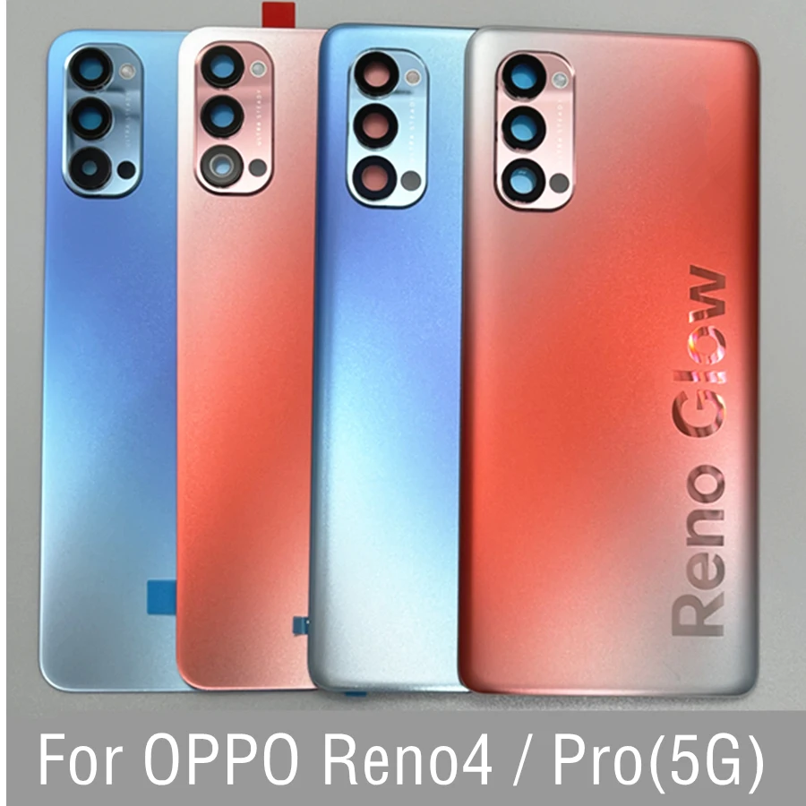 For OPPO Reno4 Pro 5G Battery Back Rear Cover Door Housing For Reno 4 Pro CPH2089 Battery Back Cover Wite lens Replacement