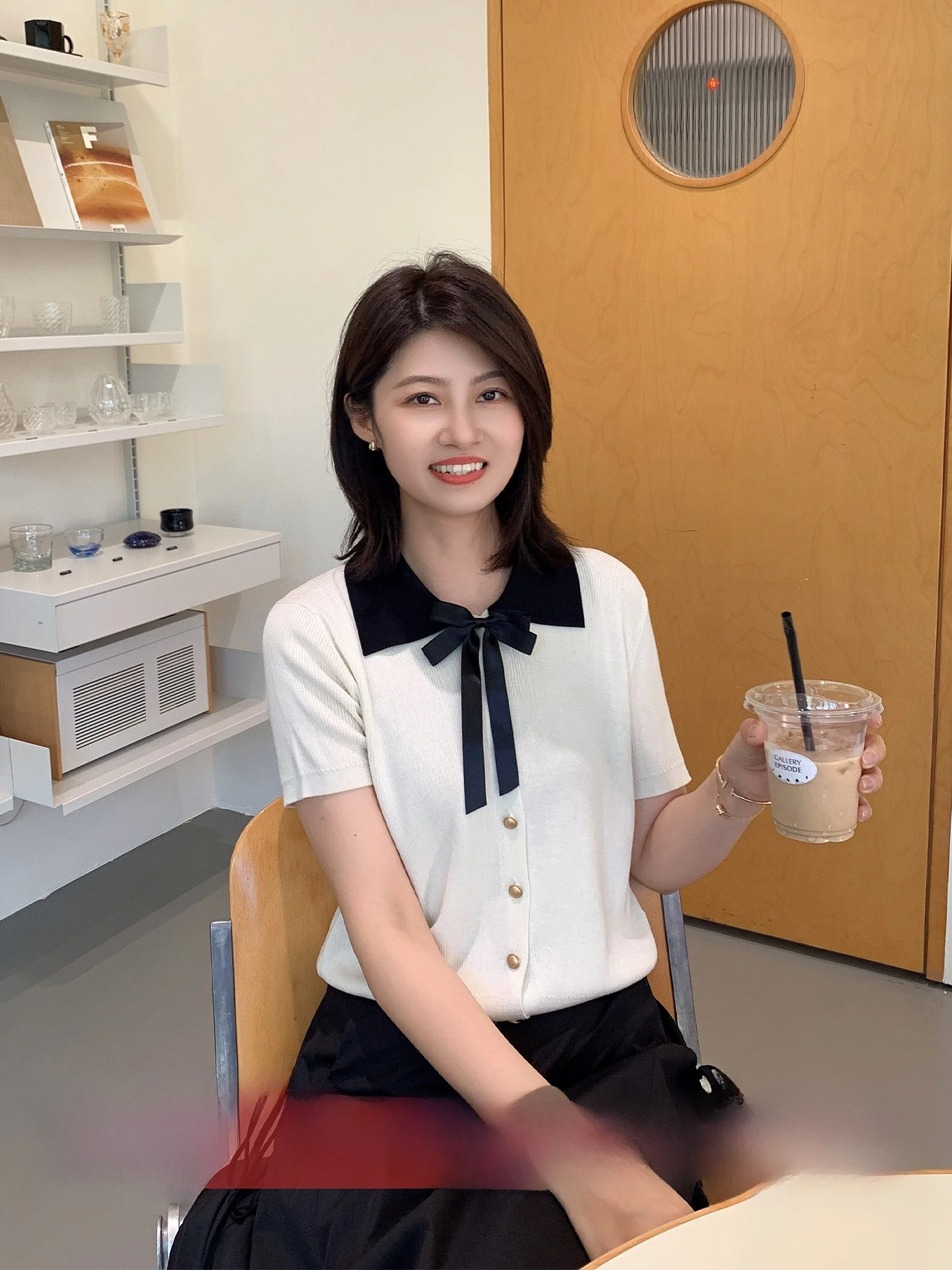 

Вязаный кардиган с узором «сладкий узел» и пуговицами, универсальный, 022, 6 видов, из полиэфирного волокна, женский, открытый фасон