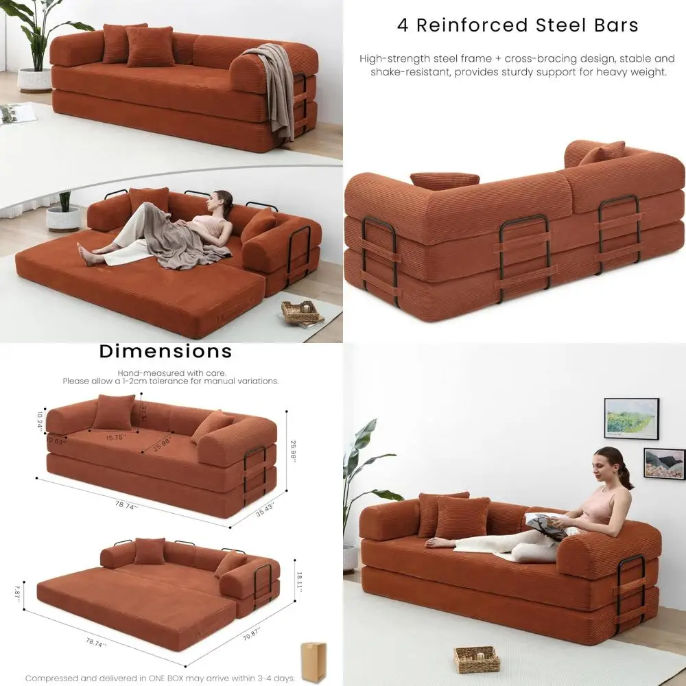 Convertible Sofa Be…