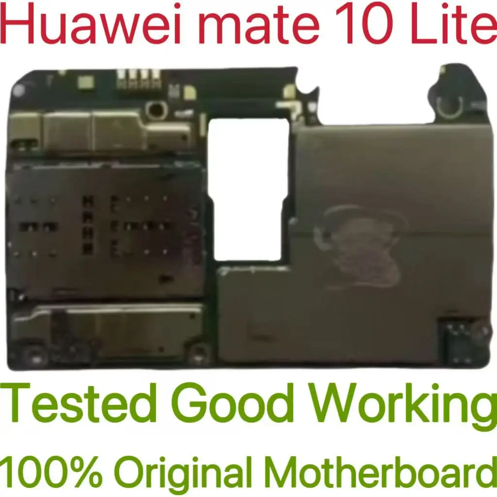 Original Unlocked Main Board For Huawei mate 10 Lite Mainboard Motherboard Unlocked With Chips Circuits Flex Cable