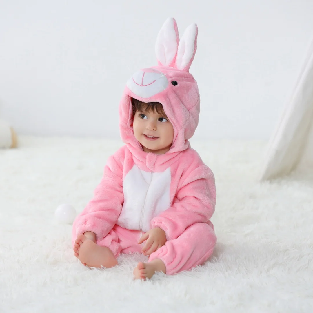 Baby Kigurumi Unicorn Panda Rabbit Cartoon Romper Newborn Infant Kids Animal Jumpsuit Girls Boys Anime Cosplay Pyjama Costumes