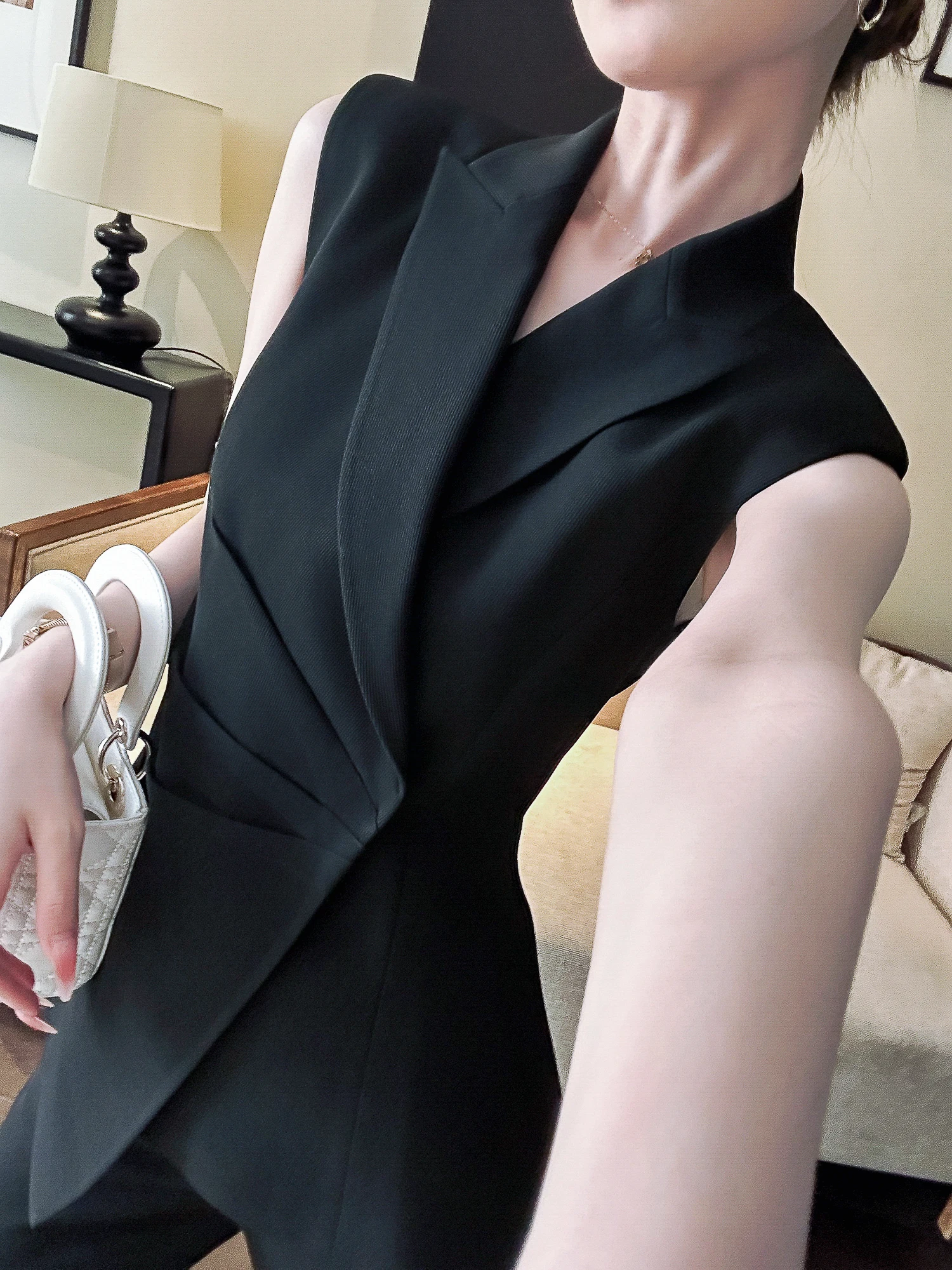 

Премиум-топ You See для профессиональных женщин: элегантная офисная одежда, классический костюмный воротник, застежка на одну пуговицу, цветной.