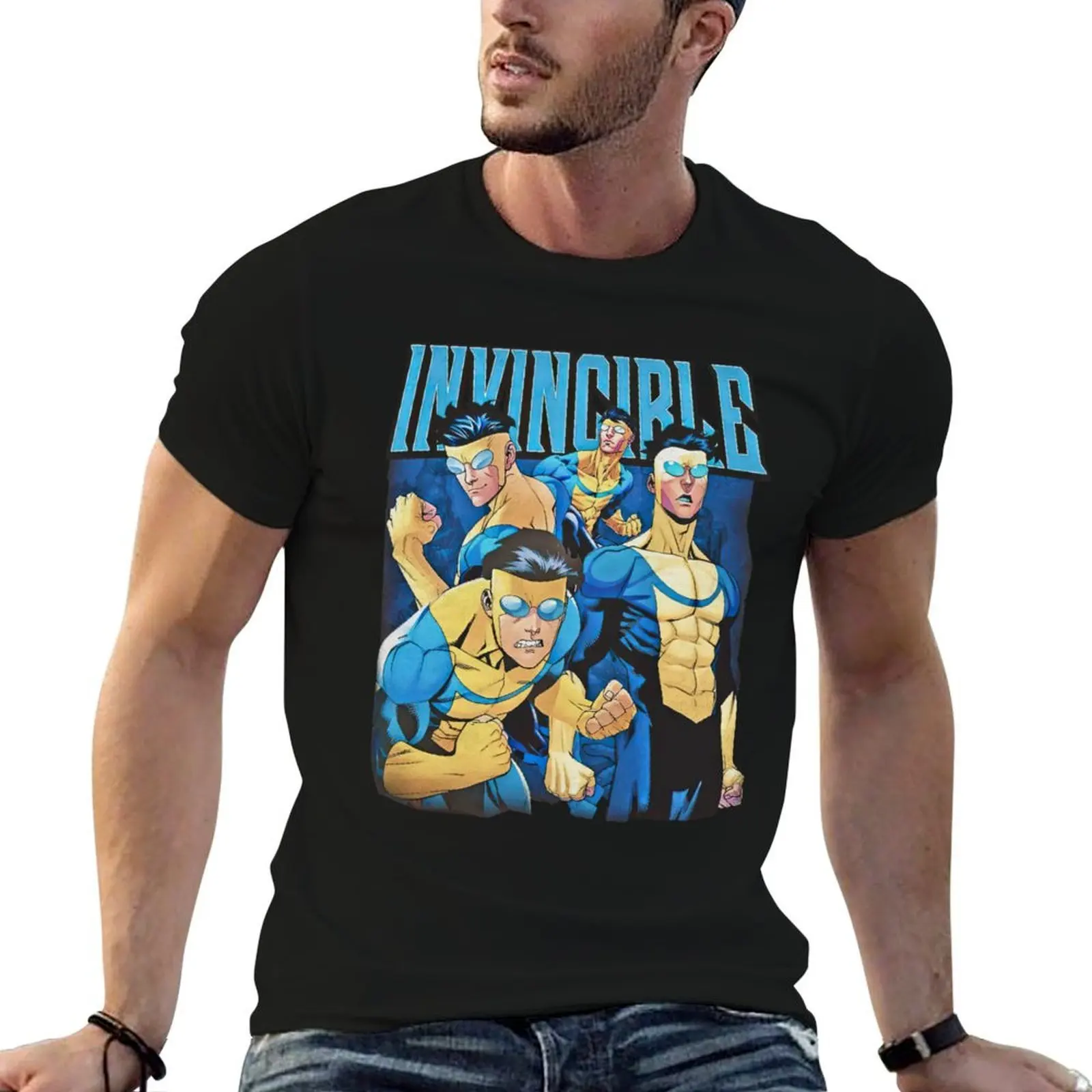 Invincible Mark Grayson- T-Shirt anime t shirts oversize cotton t shirt man t shirt men 100% cotton luxury brand T-shirt