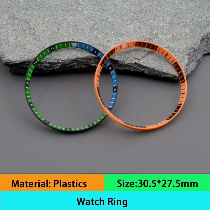 30.5*27.5mm Watch Chapter Ring Plastics For SKX007 SKX009 SRPD53 NH35 NH36 Movement Watch Case Repair Tool Parts Aftermarket