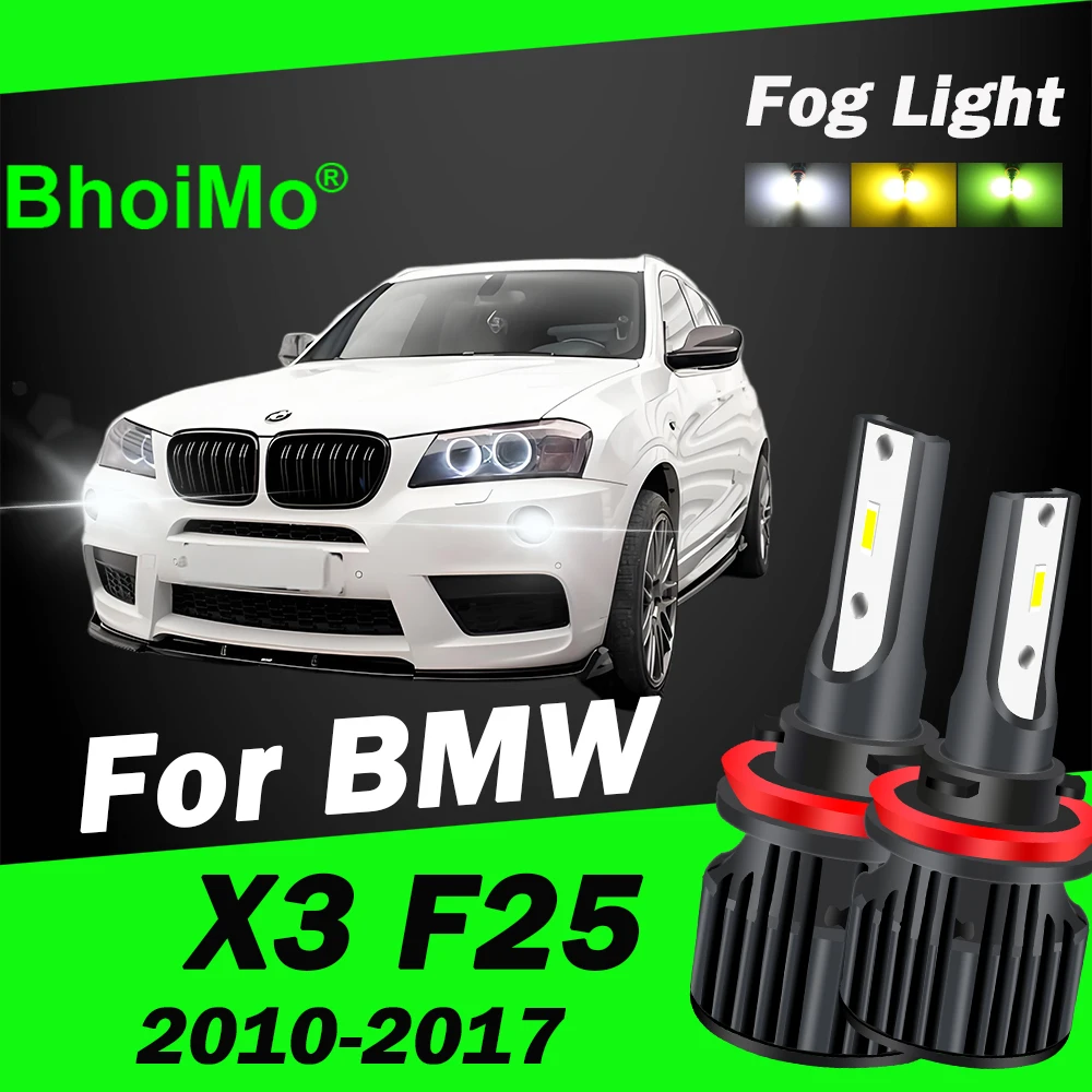 

BhoiMo For BMW X3 F25 Led Bulb Front Fog Lights 2010 2011 2012 2013 2014 2015 2016 2017 Car Auto Lamps