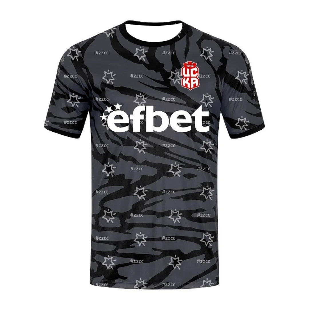 

25-26 Болгарская первая лига CSKA 1948 GK футбольная майка с 3d принтом осенняя спортивная быстросохнущая мужская футболка детская одежда футболка