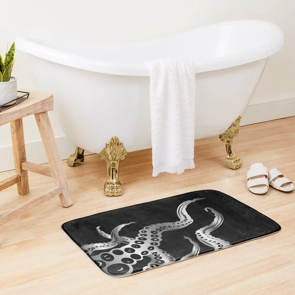 

Octopus Design silver Bath Mat Bathroom Carpet Absorbent Bathroom Bathroom Floors Mat