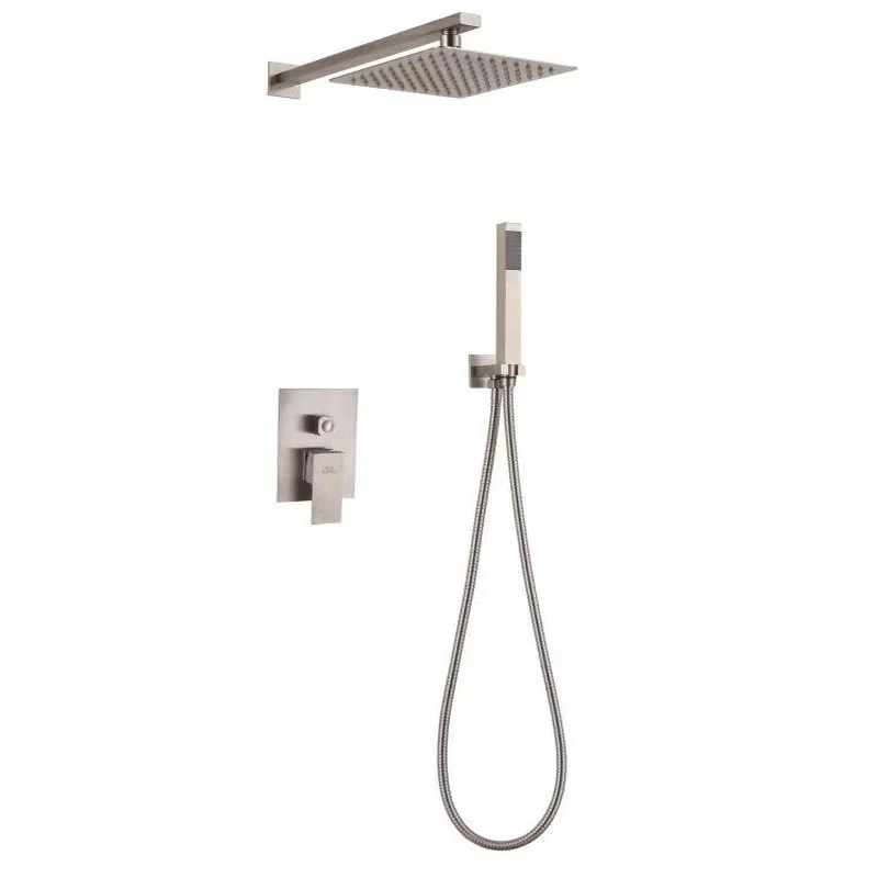 

Concealed shower set in-wall embedded box hotel 304 stainless steel hidden built-in