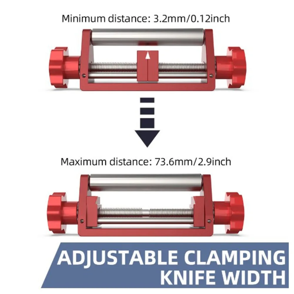 Aluminum Alloy Chisel Sharpening Jig Multiple Angle Setting 0.12-2.9 Inch Width Honing Guide Sharpening Kit Woodworking Use