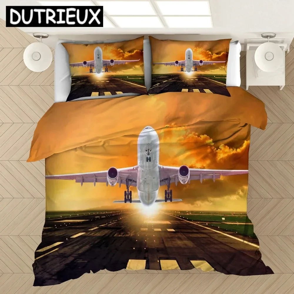Airplane Plane 3D Printed Bedding Set Duvet Covers Pillowcases Comforter Bedding Set Bedclothes Bed Linen