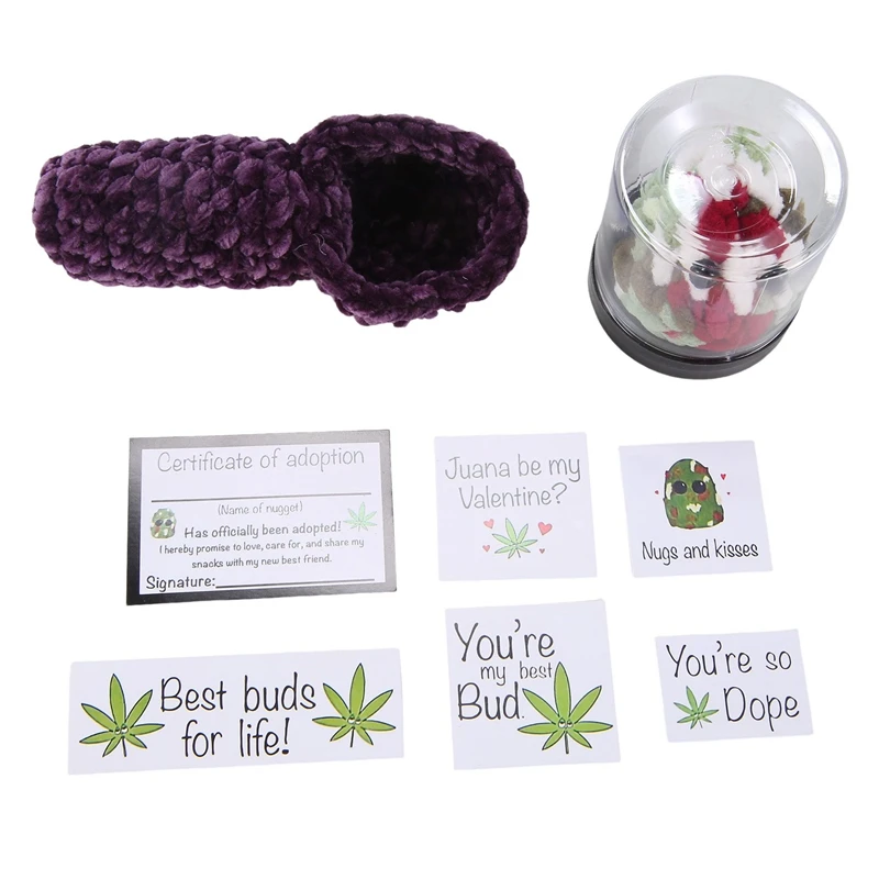 Handmade Weed Blocks Plush Toys New Cute Plush Stuffed Toys Crochet Weaving Little Weed Plushie