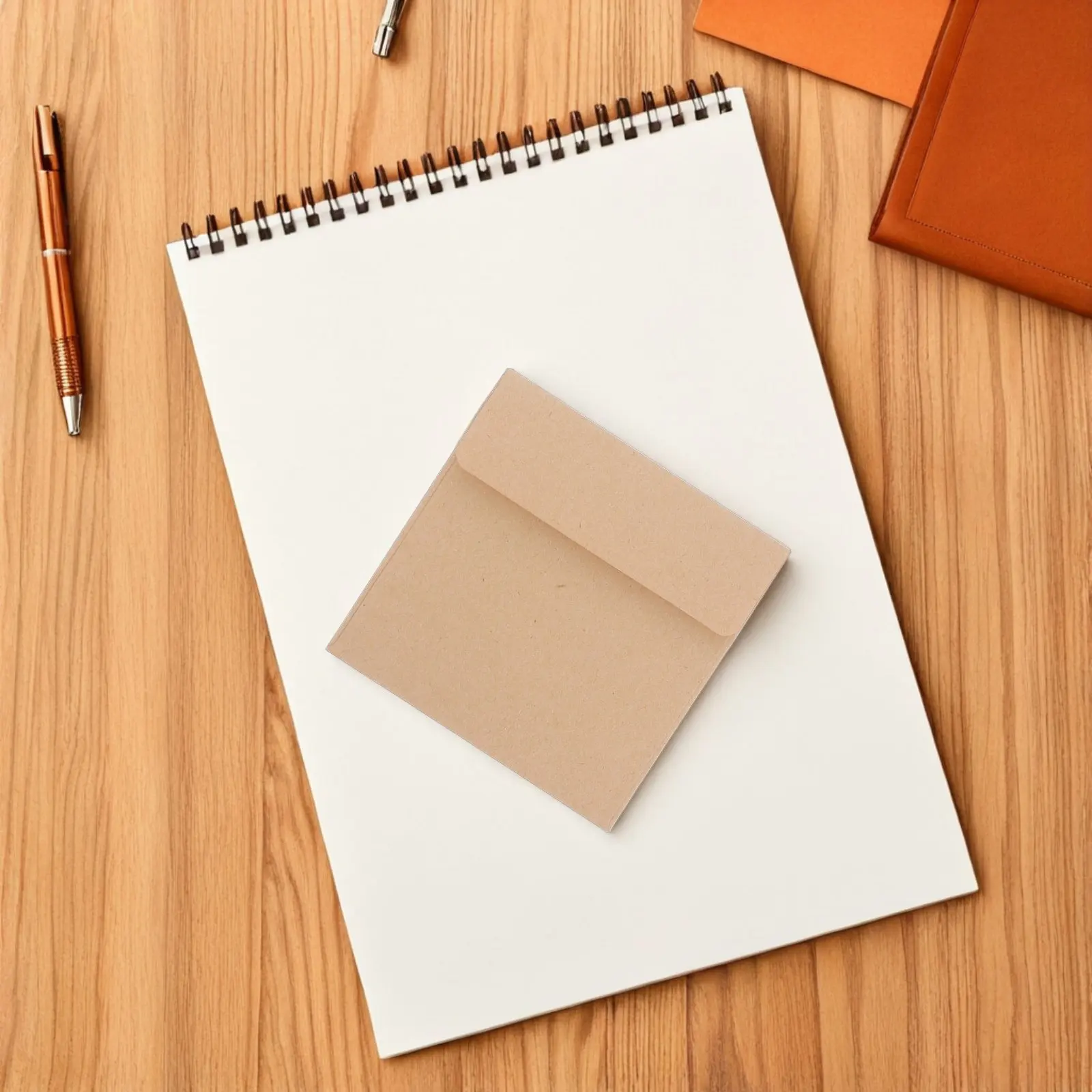 

100Pcs Blank Kraft Envelopes Small Size Exquisite Workmanship for Greeting Cards Blessing Notes Cash Coins Keys Stamps File