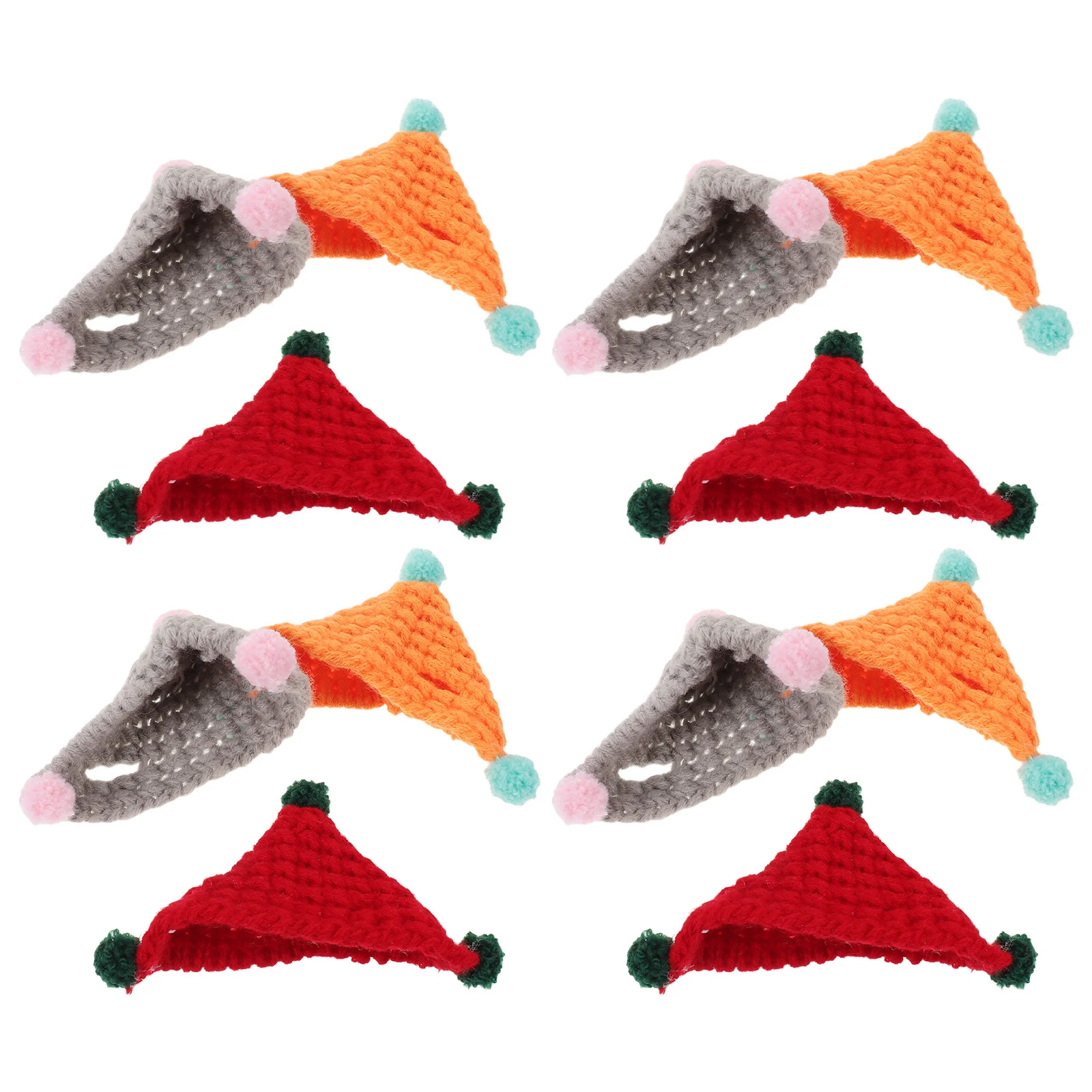 12 قطعة القبعات اليدوية المصغرة اكسسوارات الحرفية الصوفية للحيوانات الأليفة الحيوانات الصغيرة Diy بها بنفسك زينة الحفلات لوازم الحياكة