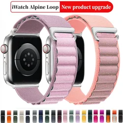 Bracelet à boucle alpine pour Apple Watch, bracelet en nylon, bande Ultra 2, 49mm, 10, 9, 8, 7, 46mm, 42mm, 45mm, 41mm, iWatch 6, 5 se, 44mm, 40mm, mise à niveau