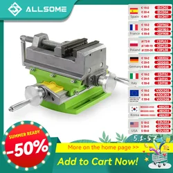 ALLSOME 3 Inch Cross Slide Vise Vice table Compound table Worktable Bench Alunimun Alloy Body For Milling drilling HT2878
