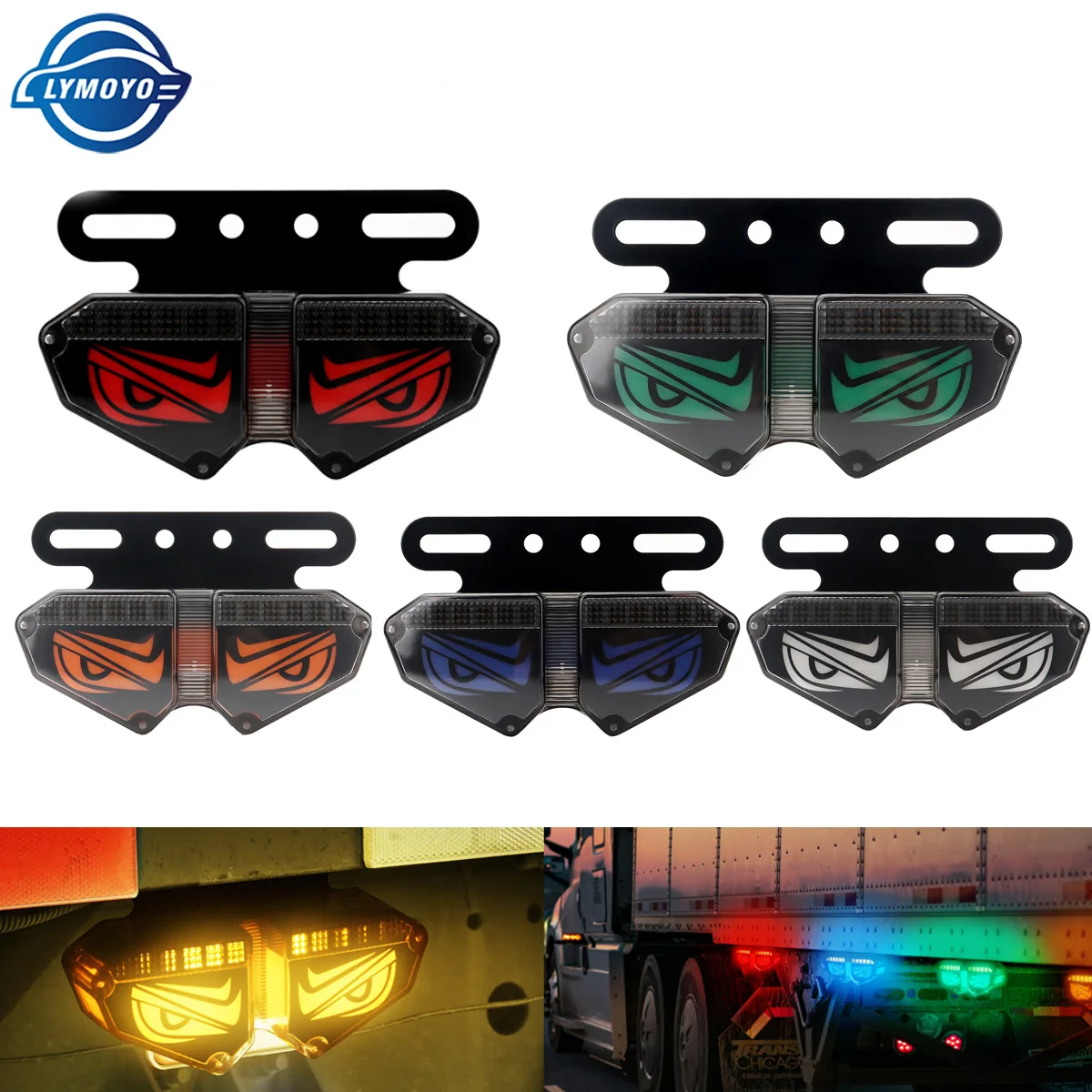 

1Pcs/2Pcs 12-24V Devil's Eye Flowing Truck Side Marker Light Dynamic Flashing Super Bright Signal Light DRL Safety Warning Light