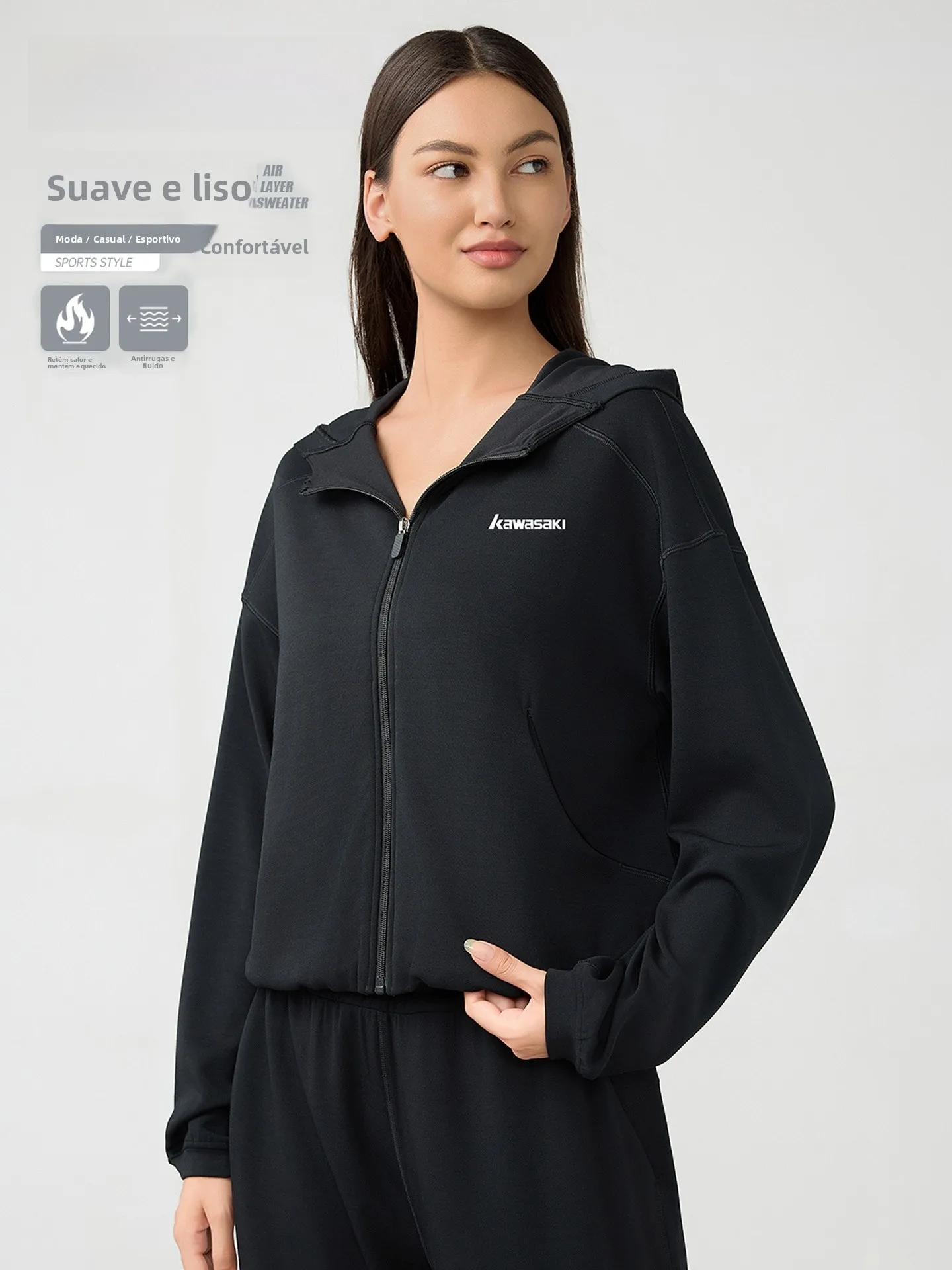 abbigliamento-yoga-felpa-outdoor-a-strato-d'aria-giacca-larga-da-allenamento-per-donna-traspirante-in-misto-poliestere-con-zip