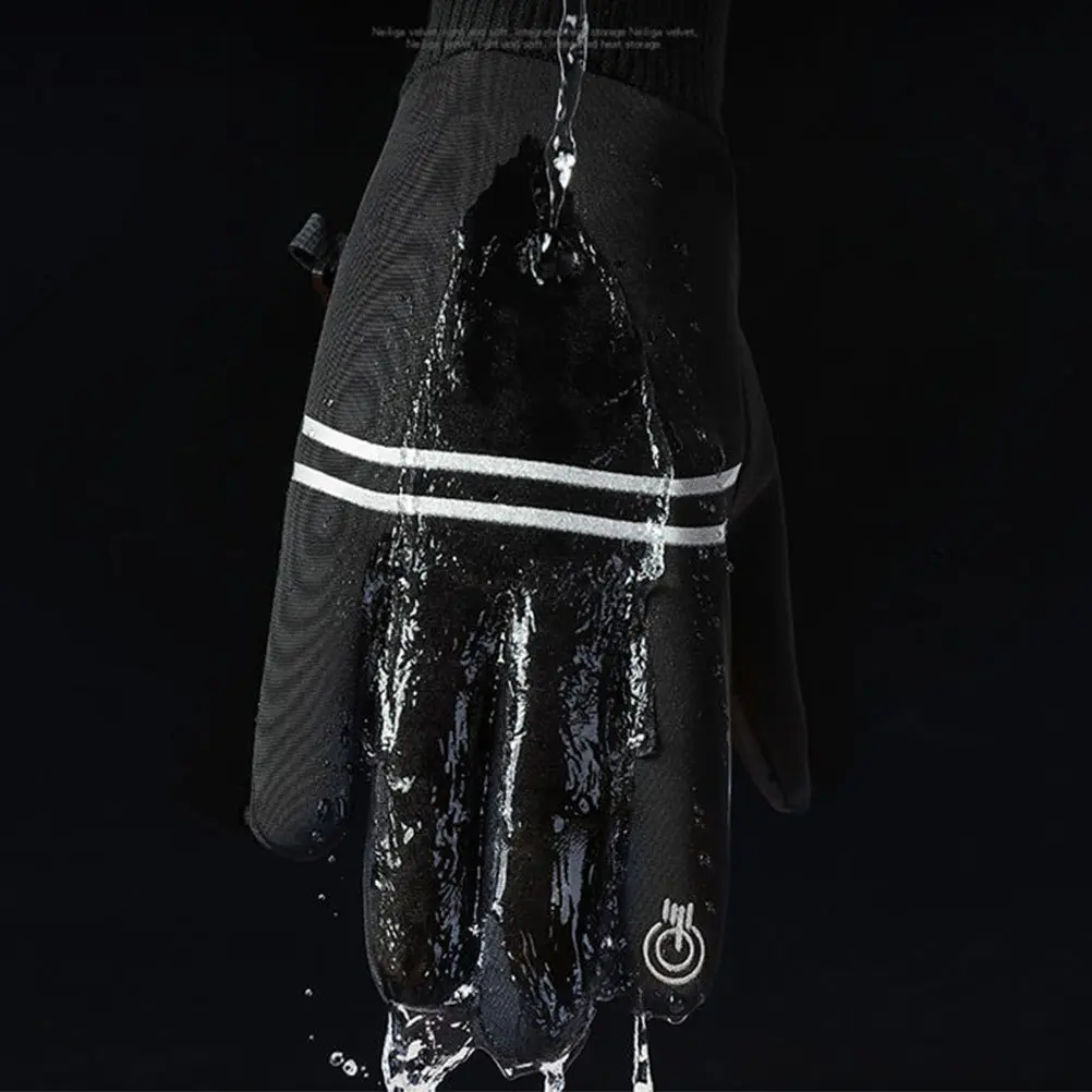 

1Pair Outdoor Winter Cycling Gloves Warm Anti-Slip Windproof Sports Gloves for Riding Mountain Bike and Climbing