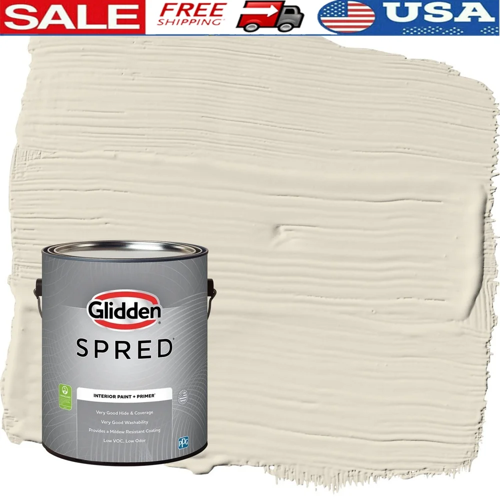 

Праймер для краски для интерьера с низким запахом, античный белый моющийся, устойчивый к плесени, быстросохнущий, хорошее покрытие, 1 галлон