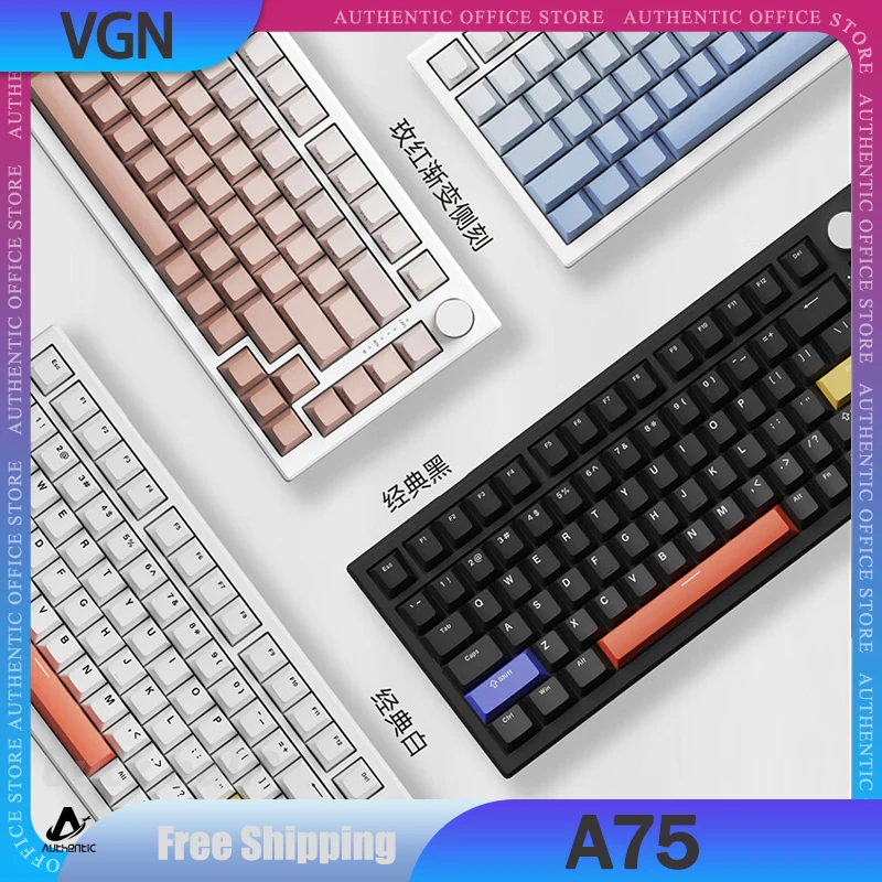 

VGN A75 Magnetic Switch Keyboard Esports Wired Keyboard Keycaps PBT 83 Keys Keyboard Hot Swap RGB Backlit Gamer Keyboards Gifts