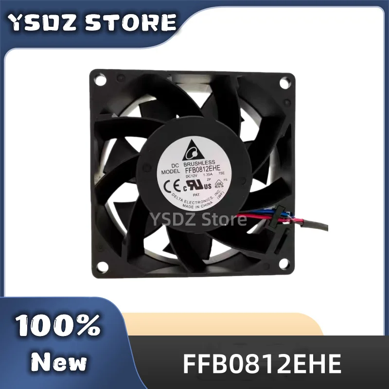 FFB0812EHE 2/3/4-wire DC12V 1.35A 80*80*38MM For Delta New Original Cooling fan Fast Shipping