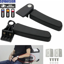 Motorcycle Passenger Armrest ABS Passenger Rear Folding Top Case Box Rear Seat Armrest Kit for BMW Yamaha Universal Motor Parts