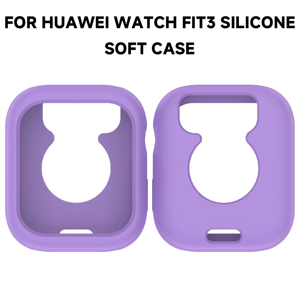 Capa de silicone tpu para huawei watch fit 3, pulseira de relógio inteligente, capa protetora macia, adaptador de acessórios de concha fit3