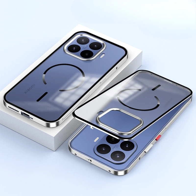 Magnetic Case For Xiaomi 17T Pro Aluminium Alloy Metal Frame Tempered Glass Cover