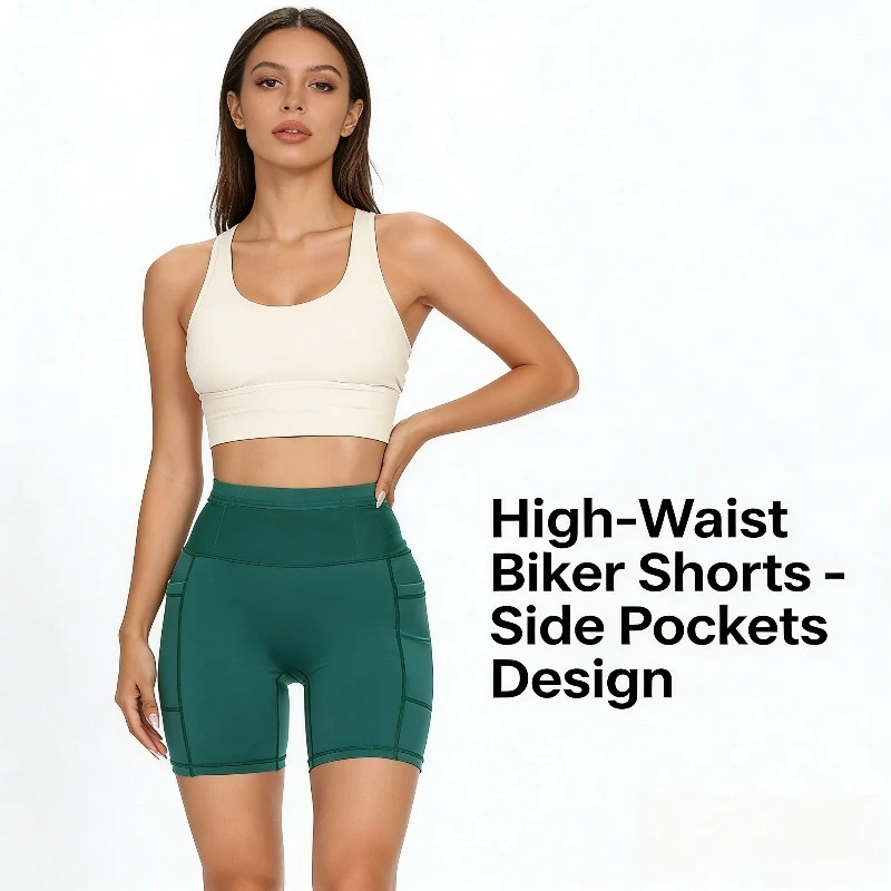 

Женские спортивные шорты для бега и марафона, 4 дюйма, быстросохнущие, с компрессионными вставками, с карманом на поясе, для велоспорта, йоги и бега