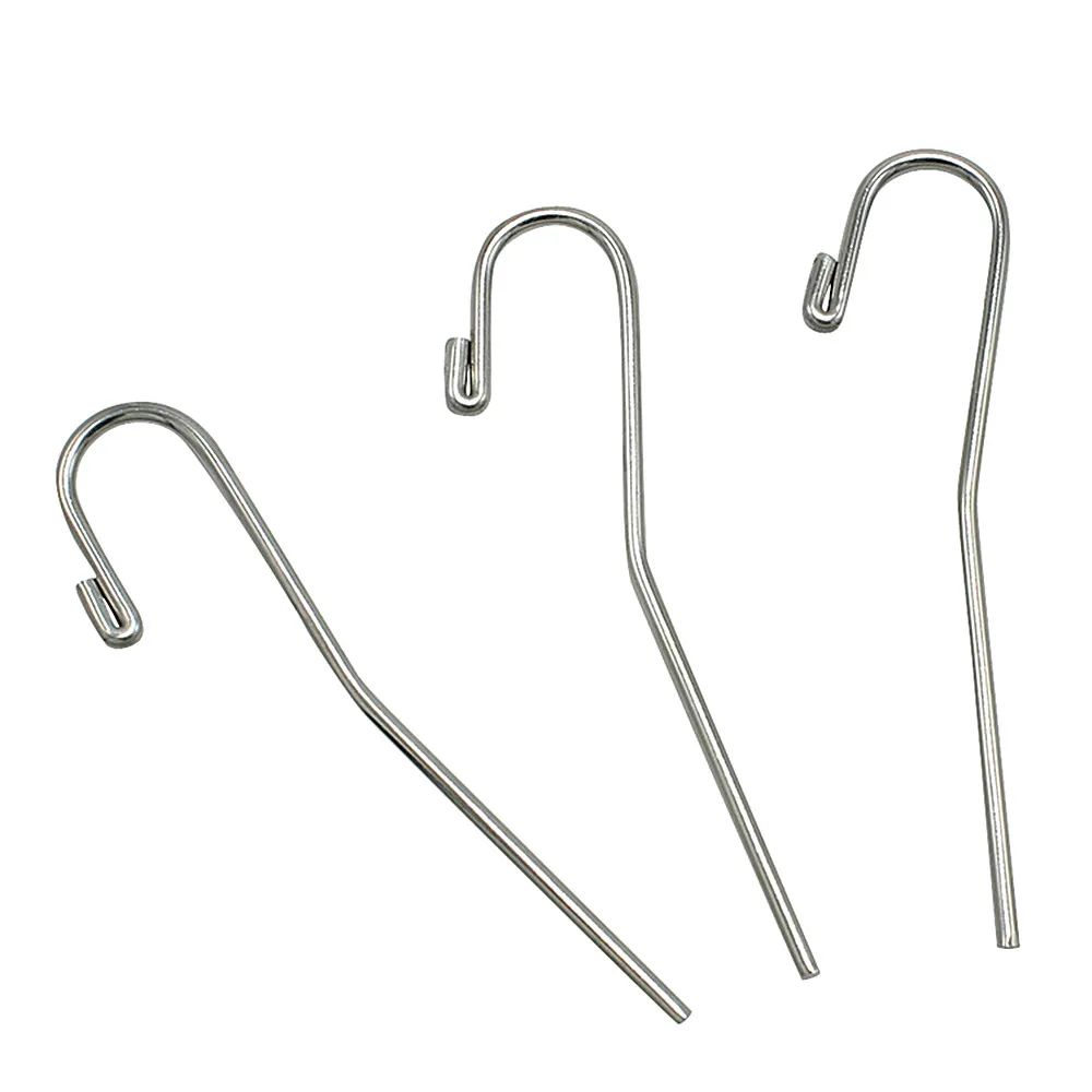 5Pcs Dental Stainless Steel 2mm Lip Hook Root Canal Measuring Accessories Lip Mouth Hook Apex Locator Tool for Dentists