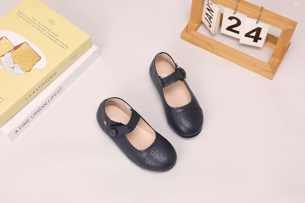 AS Kinderschuhe Marken-Kinderschuhe Baby Mädchen Lederschuhe Kleinkind Prinzessin Ballerinas Jungen Brogue Oxford Weiche Plateau Mary Jane Schuhe – Detail 36