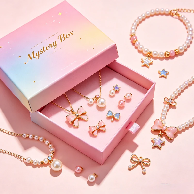 Random 1/10/30/50 Pieces Lovely Jewelry Pack Necklace Earrings Rings Bracelets Pendant Women Charming Gift