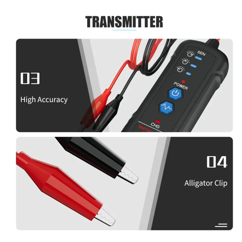 Underground Wire Locator Detects Buried Power Cable Locator Electrical Circuit Tracer