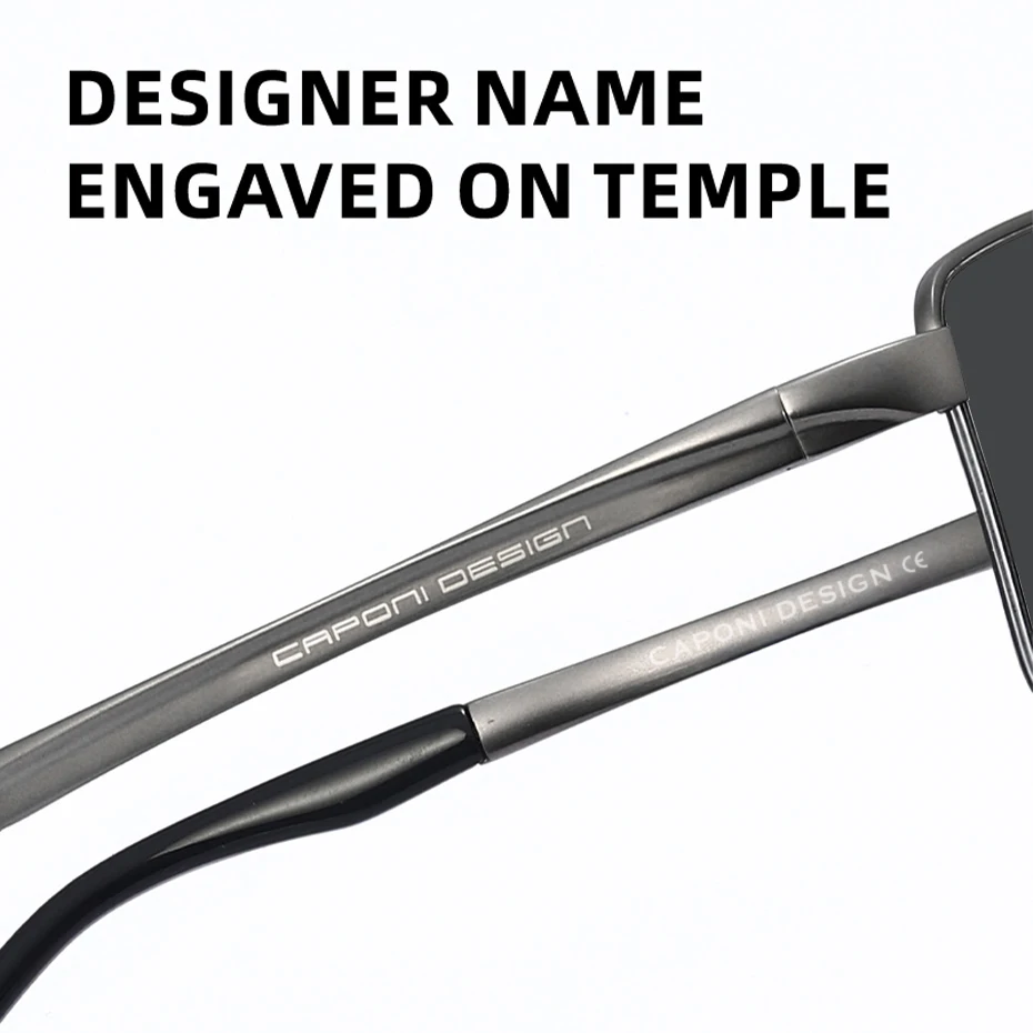 CAPONI neue Sonnenbrille für Männer Nylon polarisierte photo chrome Legierung fahren Sonnenbrille uv400 Marke Designer Sonnenbrillen bs8917 – Detail 7