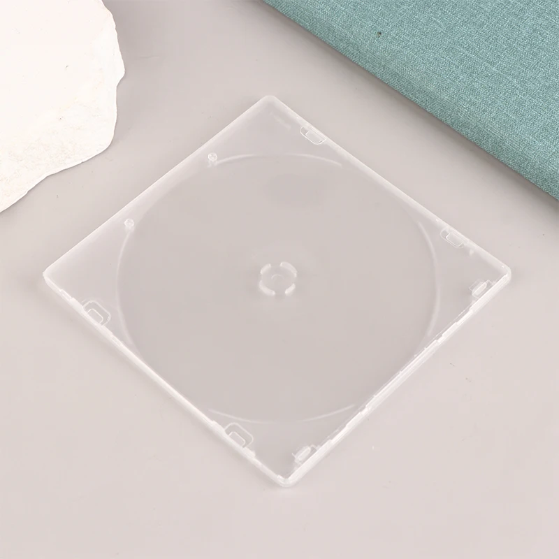 1Pc Portable Standard DVD Case Transparent CD Package Portable CD Storage Box Single Piece Disc Case CD Case