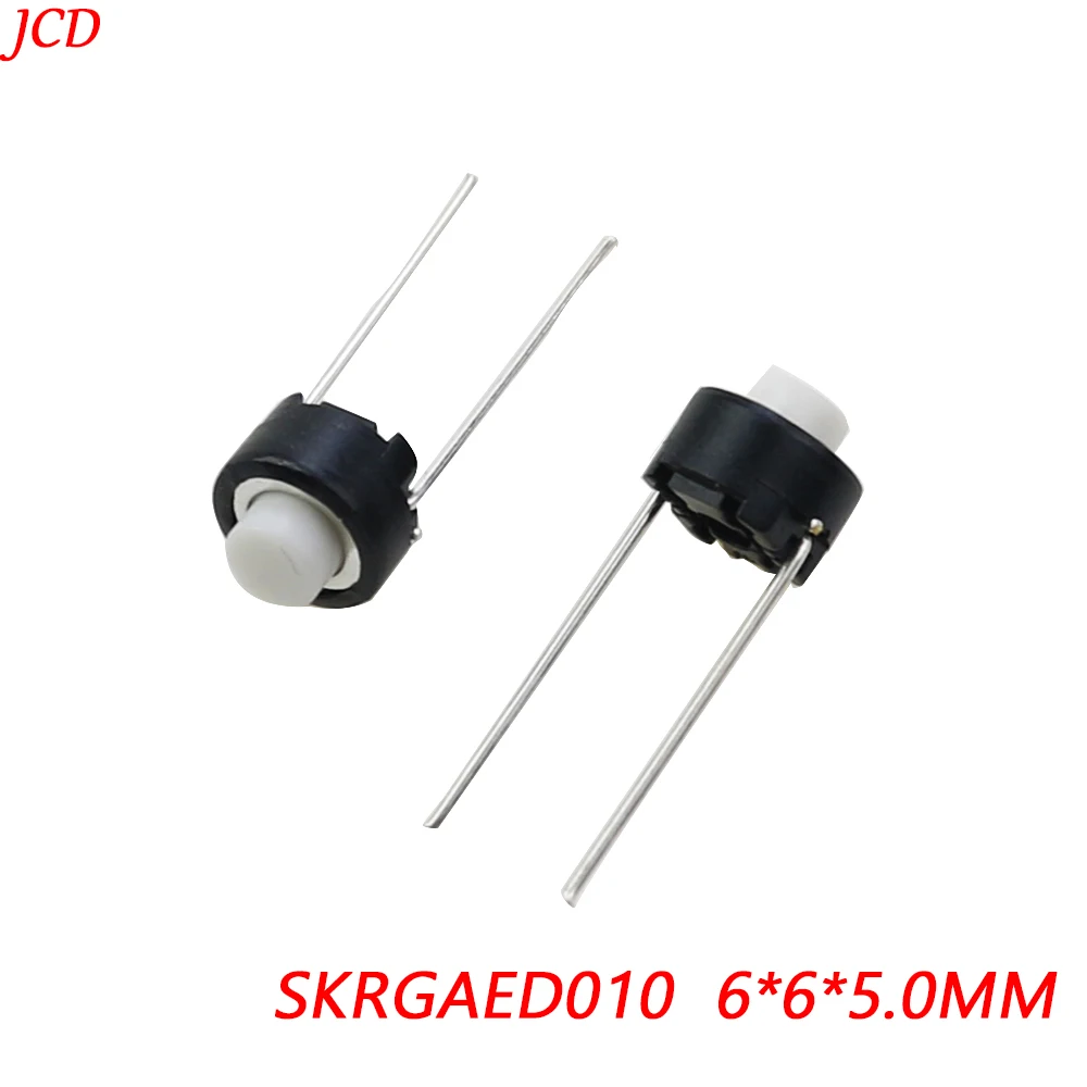 10/20/50/100PCS SKRGAED010 ALPS Tact Switch 6*6*5 White Black Touch Switch 6*6*5mm DIP Tactile Push Button Micro Switch