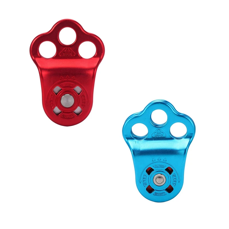 

Rock Climbing Pulley 3 Holes Aluminum Alloy Climbing Bearing For Mountaineering Rappelling Aerial Work Exercises, Easy To Use A