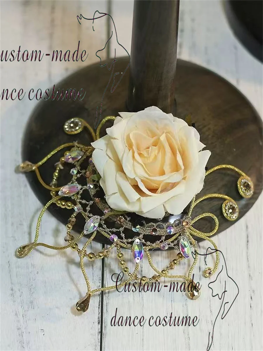 Rote Rose Blumen Kopfschmuck Haarschmuck Mädchen Ballerina Kopfbedeckung Don Quijote oder Paquita Kopfbedeckung