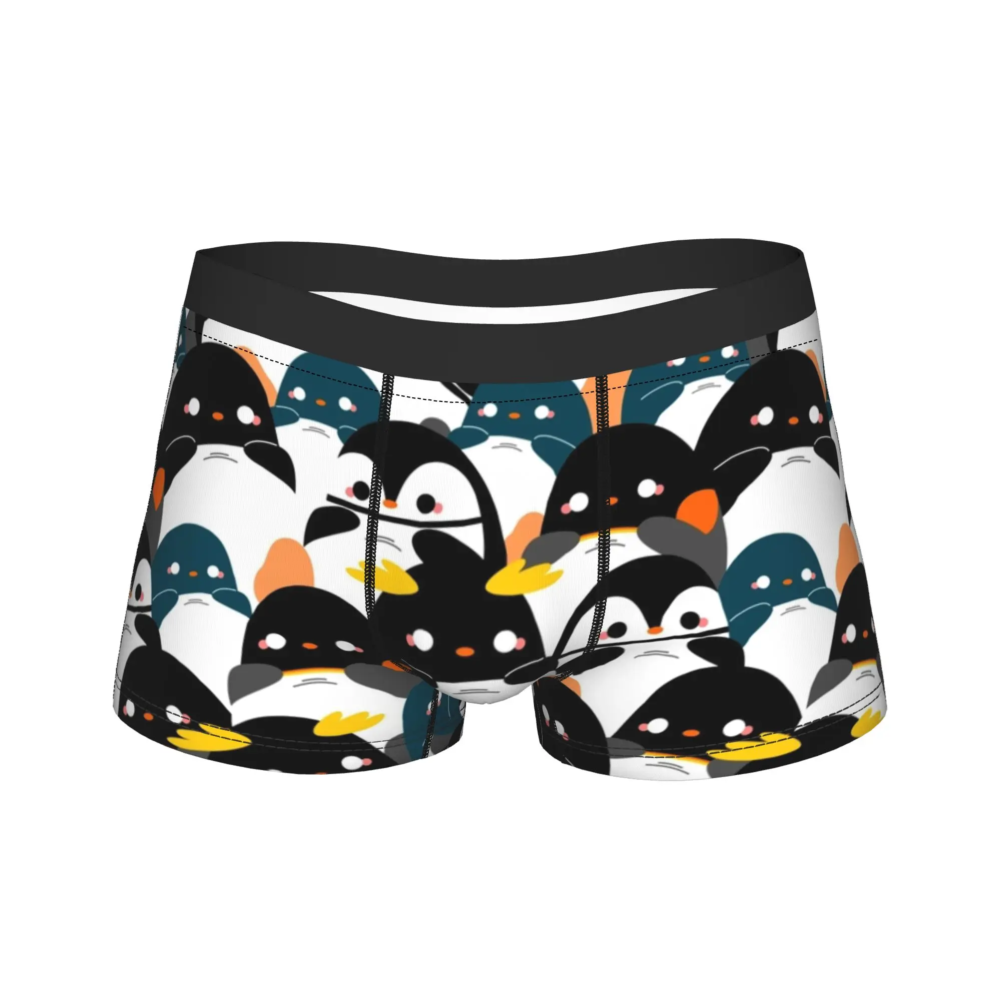 

Мужское нижнее белье с рисунком пухкого пингвина, модные трусы-боксеры с героями мультфильмов и животных, шорты, мужские дышащие трусы, S-XXL