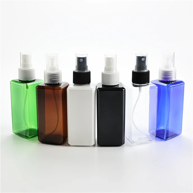 

150ml X 40 Empty Perfume Square Plastic Bottle With Spray Pump Perfume PET Refillable Bottles Toner Containers With Mist Sprayer