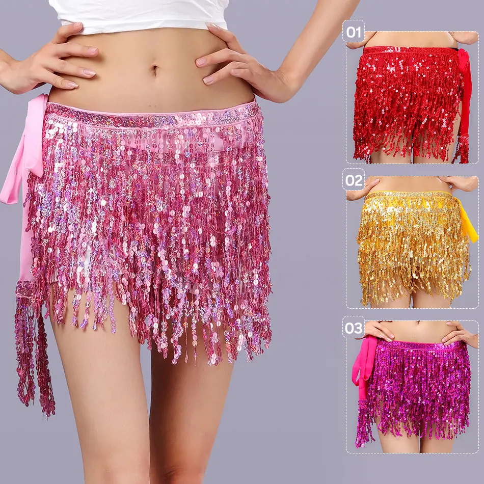 الرقص الشرقي الترتر شرابة الخصر سلسلة الدانتيل متابعة مطرزة الخصر وشاح 4-layer مطرزة شرابة تنورة الرقص الشرقي وشاح الورك