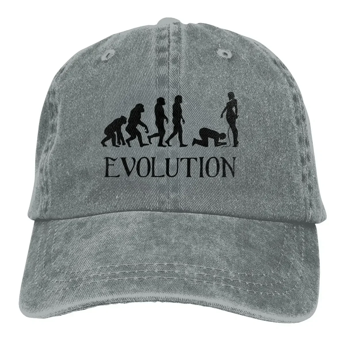 Adjustable Solid Color Baseball Cap Femdom Evolution Fitted Scoop Washed Cotton  Sports Woman Hat
