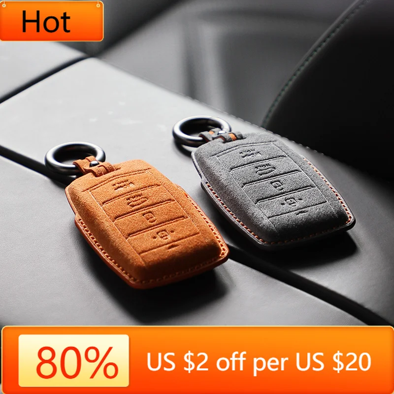 

Внутренние молдинги из замши алькантары для Genesis G70 G90 G80 2017 2023 2020, аксессуары, чехол для ключей от автомобиля, автозащитный пульт дистанционного управления