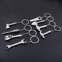Mini Simulation Tool Keychain Creative Metal Adjustable Wrench Pliers Model Pendant Shovel Car Bag Key Ring Small Gift