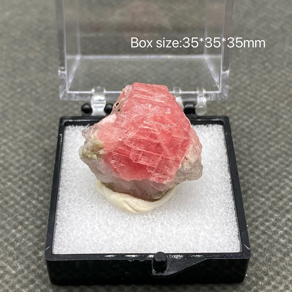 100%Natural Quartz Rhodochrosite and Purple Fluorite Pyrite Mineral Crystal Specimen from Guangxi Province,China +box size:3.5cm