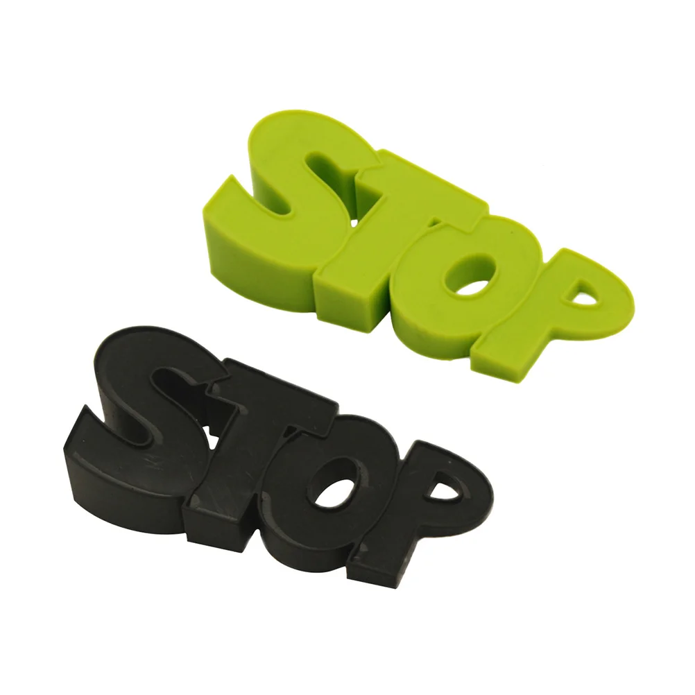 2 szt. Silikonowy Stoper do Drzwi Wiatroodporny Zapobiegający Zamykaniu z Efektem Przyssawki, Styl Litery, Ochraniacz na Drzwi do Bezpieczeństwa Domu